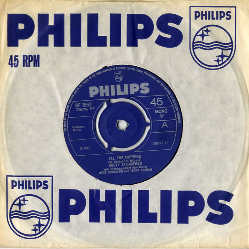 Dusty Springfield I'll Try Anything 7" vinyl single (7 inch record / 45) UK DUS07IL562253
