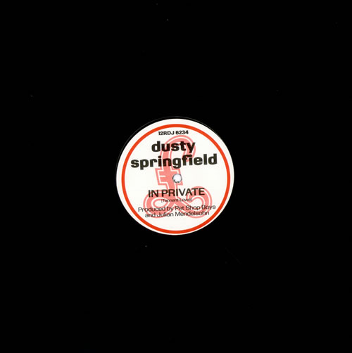 Dusty Springfield In Private 12" vinyl single (12 inch record / Maxi-single) UK DUS12IN04297
