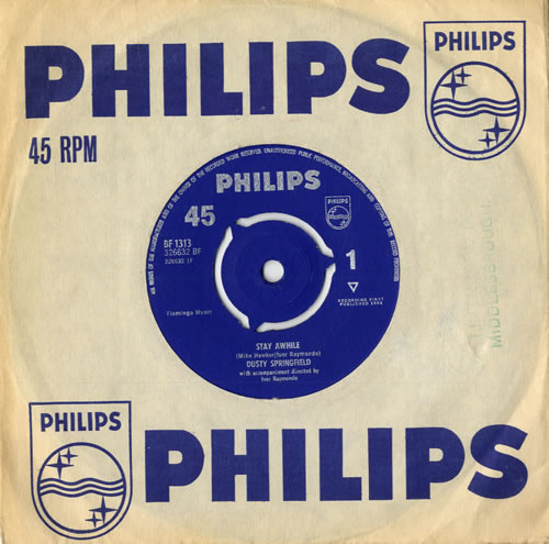 Dusty Springfield Stay Awhile 7" vinyl single (7 inch record / 45) UK DUS07ST557342
