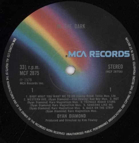 Dyan Diamond In The Dark vinyl LP album (LP record) UK F0ZLPIN608339