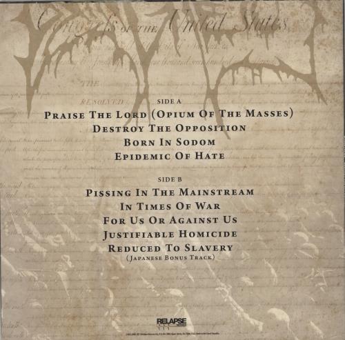 Dying Fetus Destroy The Opposition - 'Pool of Blood' Vinyl vinyl LP album (LP record) US QYILPDE870154