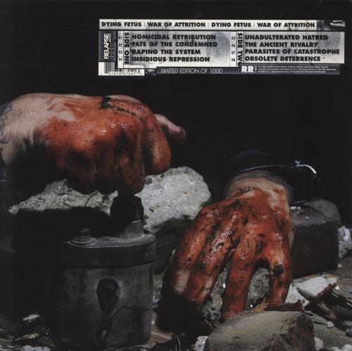 Dying Fetus War Of Attrition - Blue/White Splatter Vinyl vinyl LP album (LP record) US QYILPWA850734