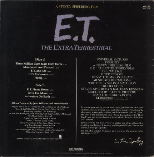 E.T. E.T. The Extra-Terrestrial - EX vinyl LP album (LP record) UK E.TLPET301158