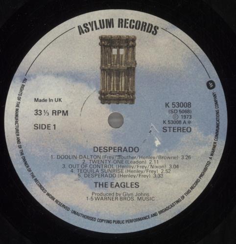 Eagles Desperado - 2nd vinyl LP album (LP record) UK EAGLPDE763586