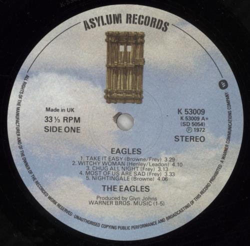 Eagles Eagles - EX vinyl LP album (LP record) UK EAGLPEA792062