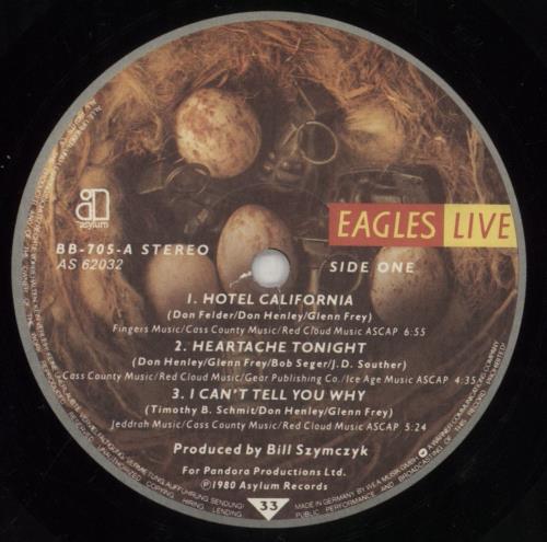 Eagles Eagles Live + Poster - EX 2-LP vinyl record set (Double LP Album) German EAG2LEA774668