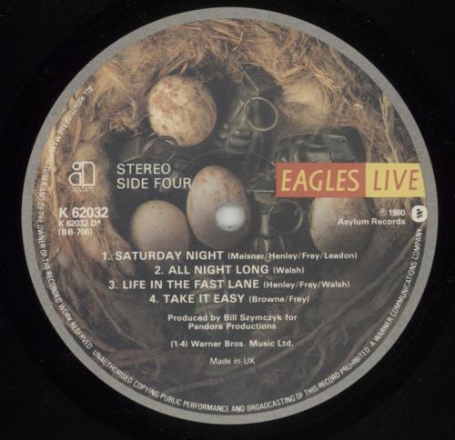 Eagles Eagles Live + Poster 2-LP vinyl record set (Double LP Album) UK EAG2LEA360023