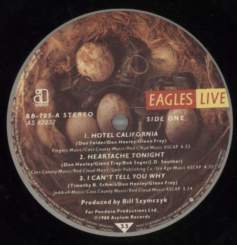 Eagles Eagles Live 2-LP vinyl record set (Double LP Album) German EAG2LEA655554