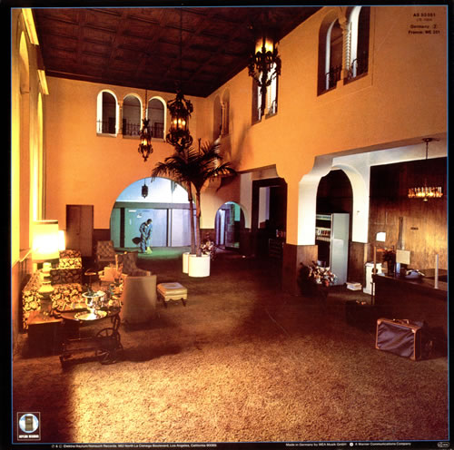 Eagles Hotel California + poster vinyl LP album (LP record) German EAGLPHO495156