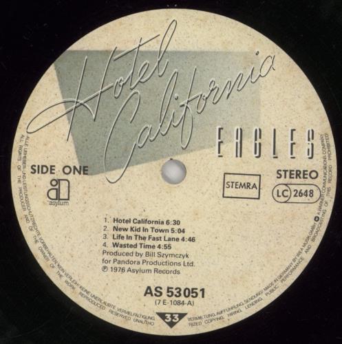Eagles Hotel California + Poster vinyl LP album (LP record) German EAGLPHO600104