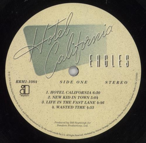 Eagles Hotel California - 180gm vinyl LP album (LP record) UK EAGLPHO800386