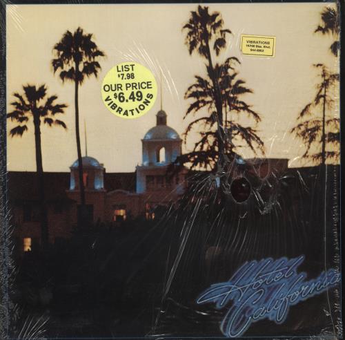 Eagles Hotel California - Open Shrink vinyl LP album (LP record) US EAGLPHO869749