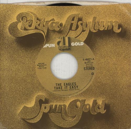 Eagles Take It Easy 7" vinyl single (7 inch record / 45) US EAG07TA867698