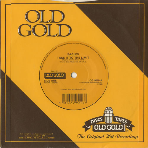 Eagles Take It To The Limit Uk 7 Vinyl Single 7 Inch Record 5151