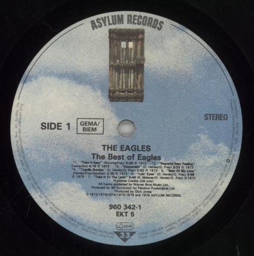 Eagles The Best Of Eagles - Hype Sticker vinyl LP album (LP record) UK EAGLPTH606775