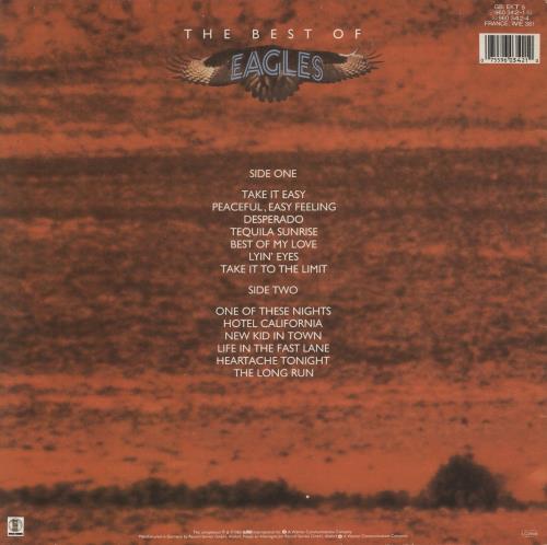 Eagles The Best Of Eagles - Hype Sticker vinyl LP album (LP record) UK EAGLPTH606775