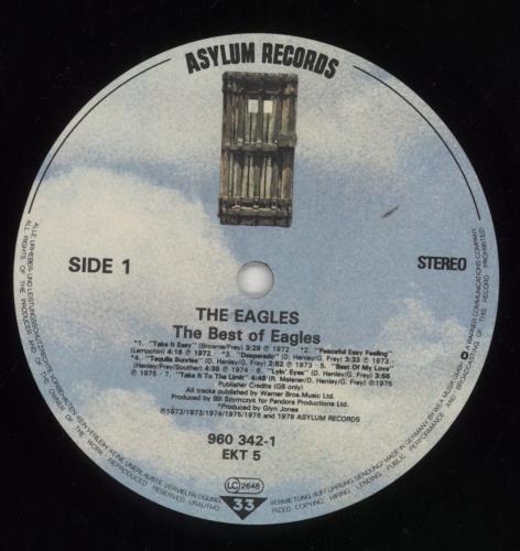 Eagles The Best Of Eagles vinyl LP album (LP record) German EAGLPTH521874