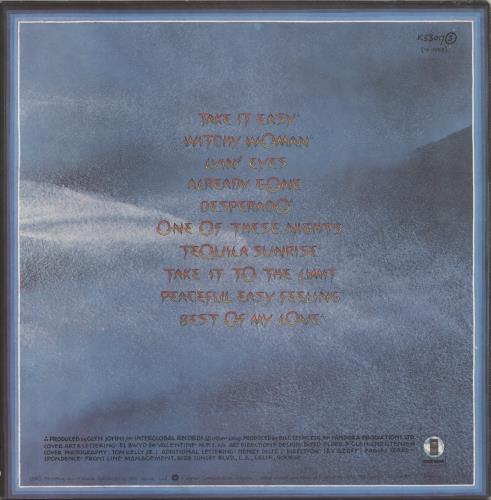 Eagles Their Greatest Hits 1971-1975 - Green - Stickered Sleeve vinyl LP album (LP record) UK EAGLPTH337246