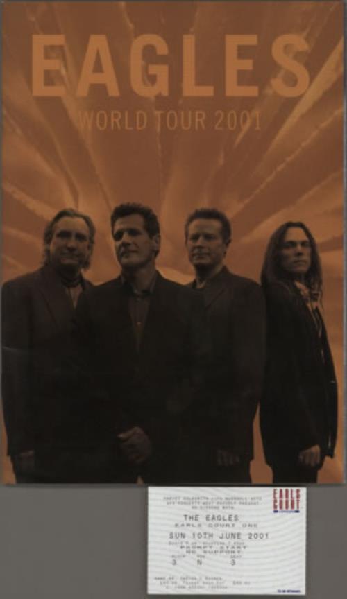 Eagles World Tour 2001 tour programme UK EAGTRWO595614