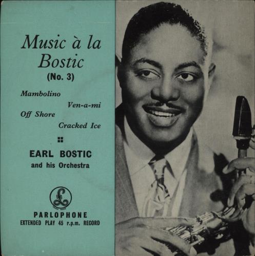 Earl Bostic Music a la Bostic No. 3 7" vinyl single (7 inch record / 45) UK EB807MU675566