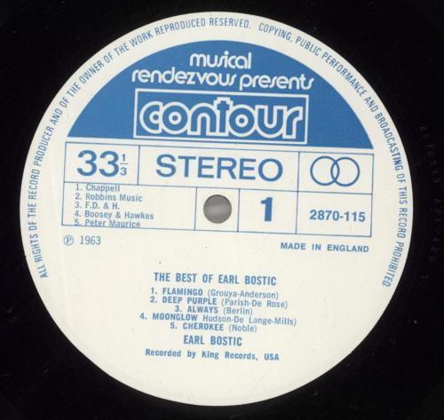 Earl Bostic The Best Of - Purple Sleeve vinyl LP album (LP record) UK EB8LPTH750138