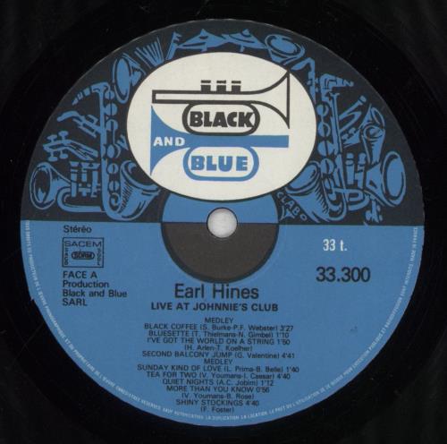 Earl Hines A Night At Johnnie's 2-LP vinyl record set (Double LP Album) French ER12LAN856765