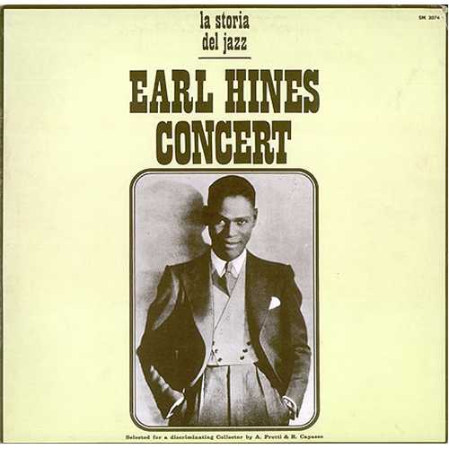 Earl Hines Concert vinyl LP album (LP record) Italian ER1LPCO409376