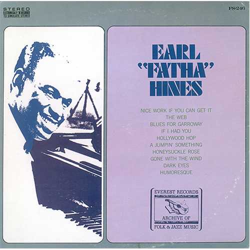 Earl Hines Earl 'Fatha' Hines vinyl LP album (LP record) US ER1LPEA411662