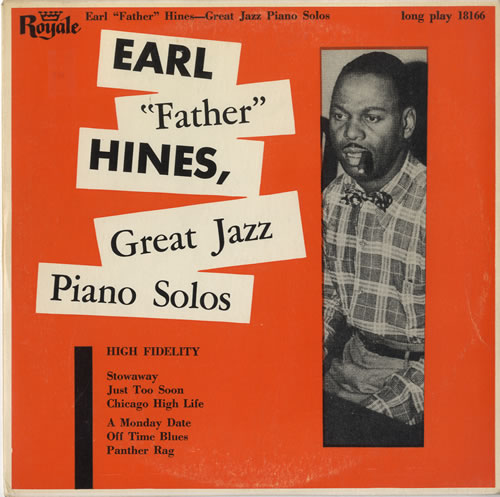 Earl Hines Great Jazz Piano Solos 10" vinyl single (10 inch record) US ER110GR584484