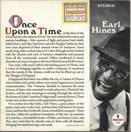 Earl Hines Once Upon A Time vinyl LP album (LP record) German ER1LPON689811
