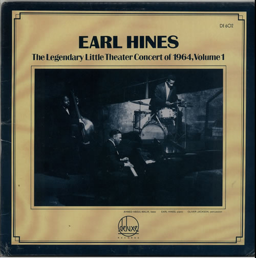 Earl Hines The Legendary Little Theatre Concert Of 1964 - Volume 1 vinyl LP album (LP record) US ER1LPTH625864