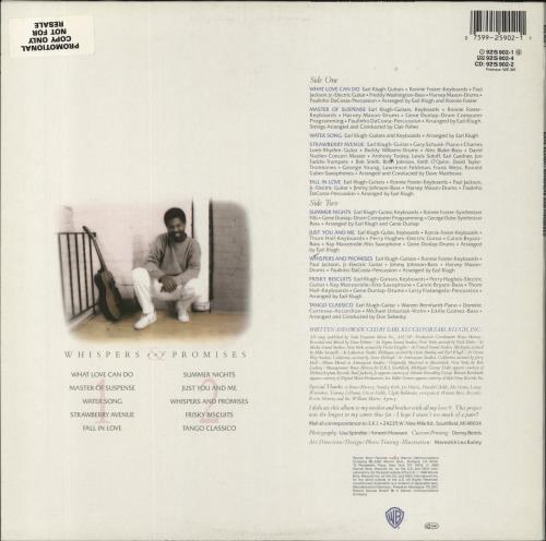 Earl Klugh Whispers And Promises vinyl LP album (LP record) UK EAQLPWH425661