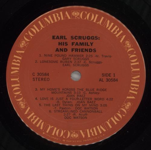Earl Scruggs His Family And Friends vinyl LP album (LP record) US GGZLPHI879370