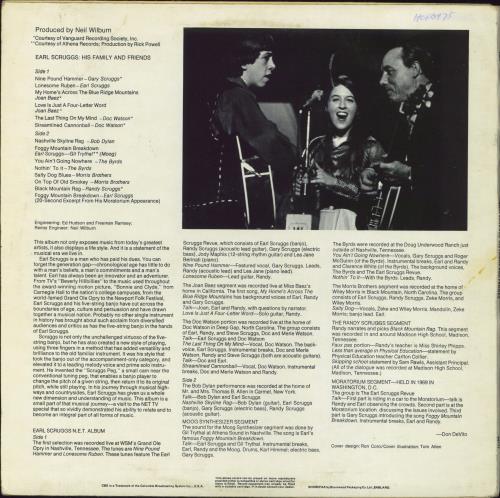 Earl Scruggs Performing With His Family And Friends vinyl LP album (LP record) UK GGZLPPE795665