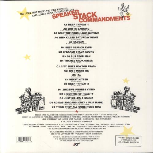 Earl Zinger Speaker Stack Commandments 2-LP vinyl record set (Double LP Album) German 8GU2LSP854514