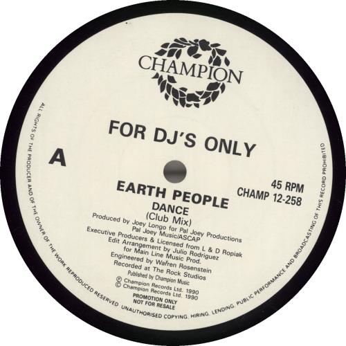 Earth People Dance 12" vinyl single (12 inch record / Maxi-single) UK QD512DA689363
