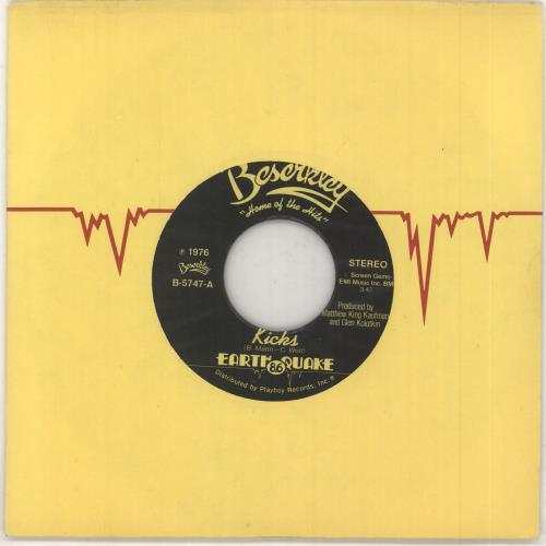 Earth Quake Kicks / Trainride 7" vinyl single (7 inch record / 45) US EQA07KI749155