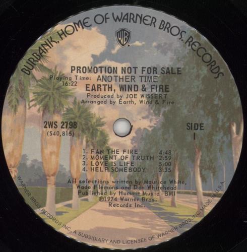 Earth Wind & Fire Another Time 2-LP vinyl record set (Double LP Album) US EWF2LAN848644
