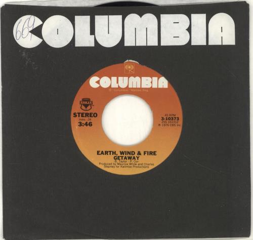 Earth Wind & Fire Getaway 7" vinyl single (7 inch record / 45) US EWF07GE690195