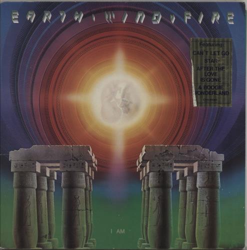 Earth Wind & Fire I Am - Gold Sticker + Merch Insert vinyl LP album (LP record) UK EWFLPIA764165