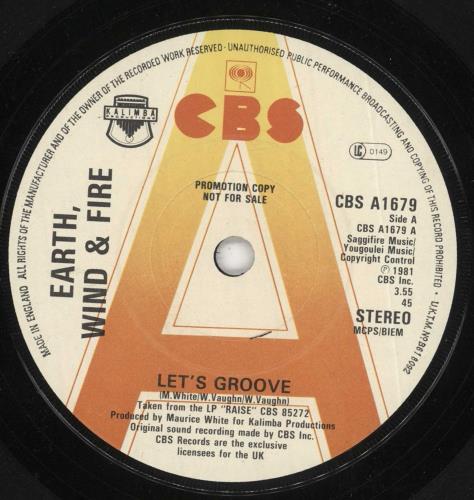 Earth Wind & Fire Lets Groove - A Label 7" vinyl single (7 inch record / 45) UK EWF07LE730937