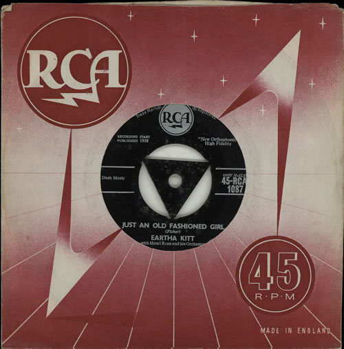 Eartha Kitt Just An Old Fashioned Girl - 1st 7" vinyl single (7 inch record / 45) UK ERK07JU577309
