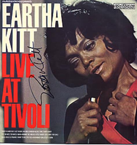 Eartha Kitt Live At Tivoli - Autographed vinyl LP album (LP record) UK ERKLPLI262420
