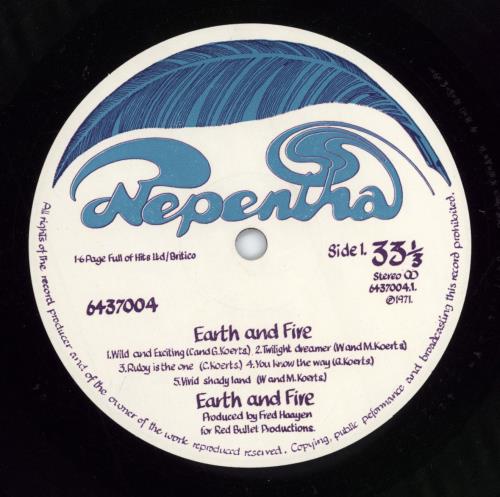 Earth And Fire Earth And Fire vinyl LP album (LP record) UK EFILPEA775116