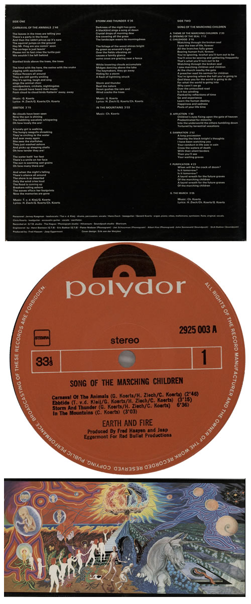 Earth And Fire Song Of The Marching Children 1st Dutch vinyl LP album (LP record) (584321) Earth And Fire Song Of The Marching Children 1st Dutch vinyl LP album (LP record) (584321)