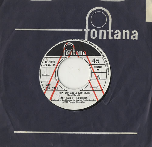 East Main St. Explosion Hop, Skip And A Jump 7" vinyl single (7 inch record / 45) UK ES007HO484550