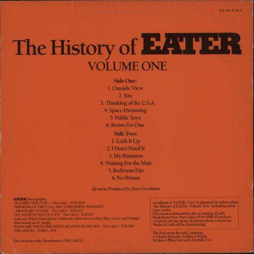 Eater The History Of Eater Volume One - Blue Vinyl vinyl LP album (LP record) UK ETRLPTH877741