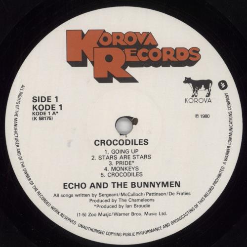 Echo & The Bunnymen Crocodiles - 1st - EX vinyl LP album (LP record) UK ECHLPCR174447