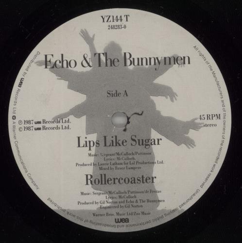Echo & The Bunnymen Lips Like Sugar 12" vinyl single (12 inch record / Maxi-single) UK ECH12LI129144