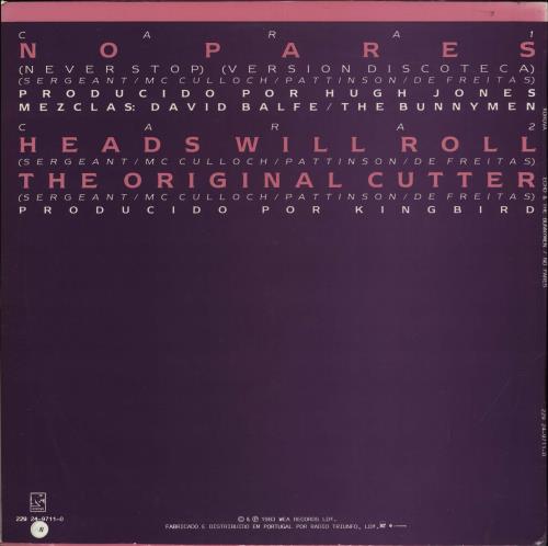 Echo & The Bunnymen No Pares - Never Stop (Versao Discoteca) 12" vinyl single (12 inch record / Maxi-single) Portuguese ECH12NO709018